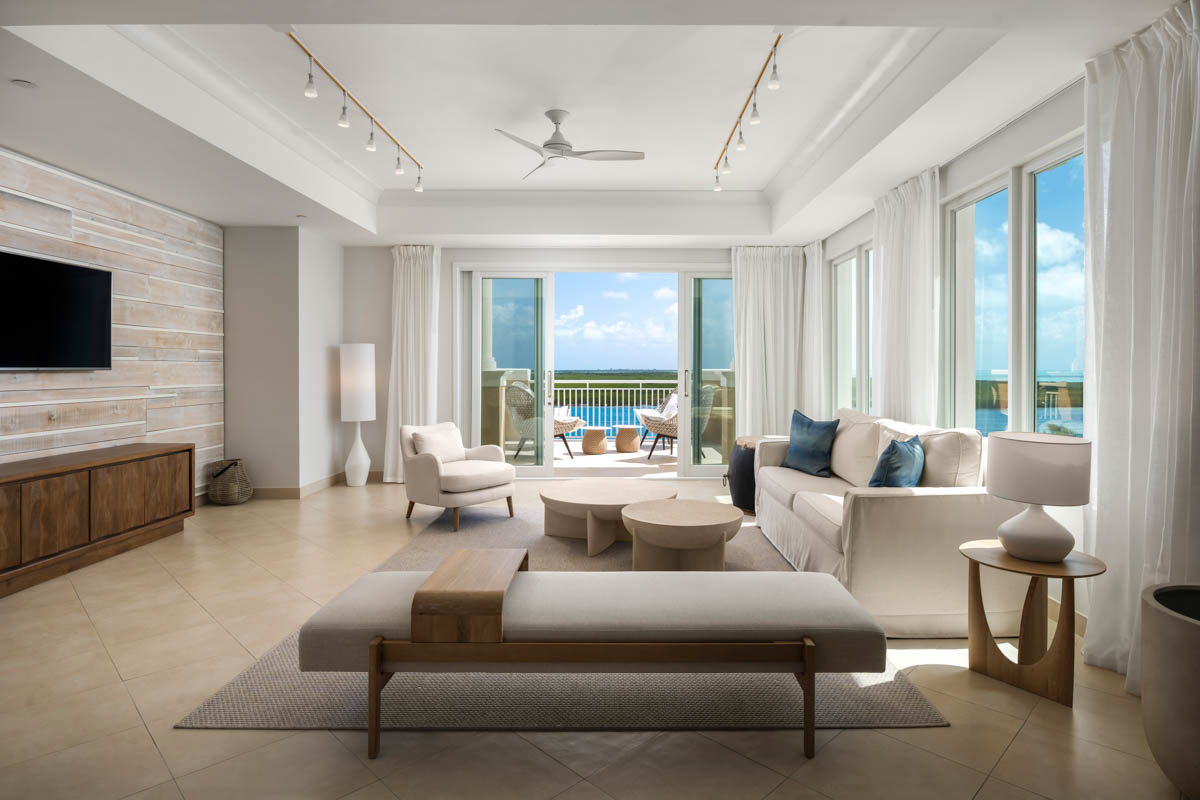 Two Bedroom Oceanfront Penthouse Suite - Living Room